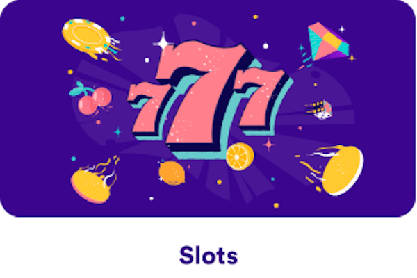 Slots icon with text