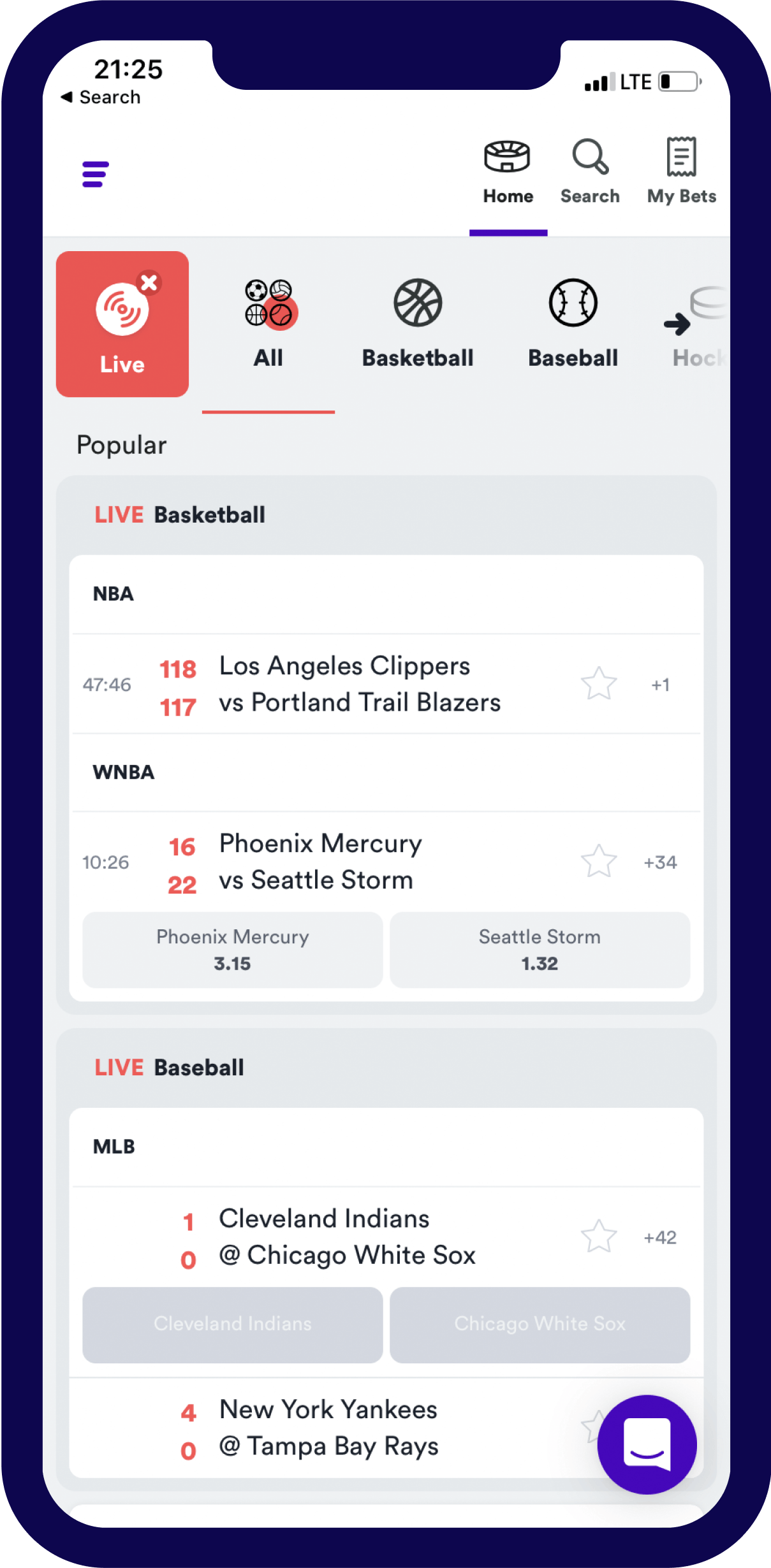 CA Sports LoS Live