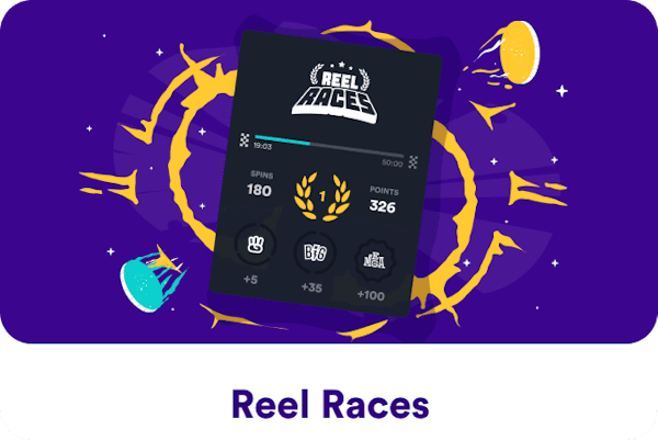 Reel races icon with text 2