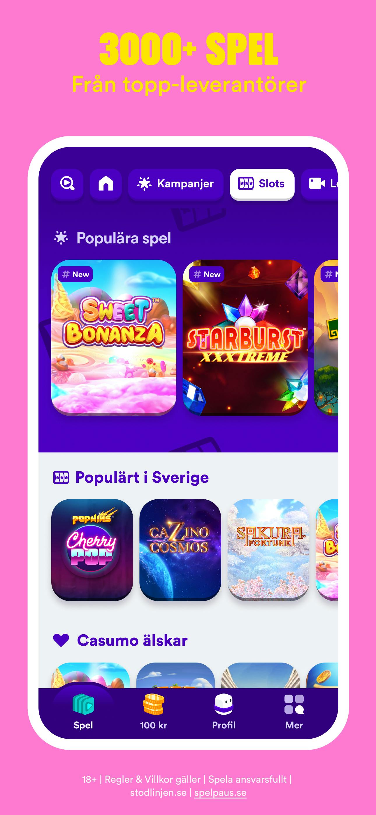 Casumo mobilapp för mobilcasino