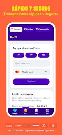 Interfaz del casino Casumo