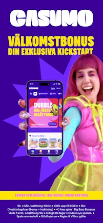 Casumo mobilapp för mobilcasino: intro