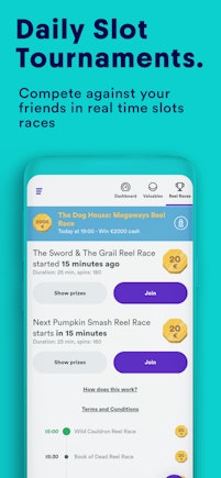 Casumo app - casino på mobilen i vores mobilcasino: Daglige Reel Races 