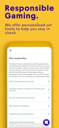 Casumo mobilapp för mobilcasino: Ansvarsfullt spelande