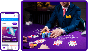 Play live casino on the phone or tablet via the Casumo app
